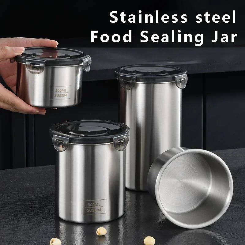 Coffee Tea Leaf And Bean - 스테인리스 스틸 식품 용기 밀폐 탱크,