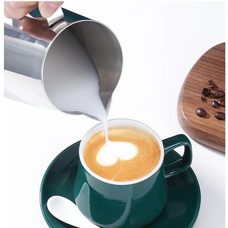 Barista Milk Jug - 스테인리스 스틸 커피 우유 거품기, 계량