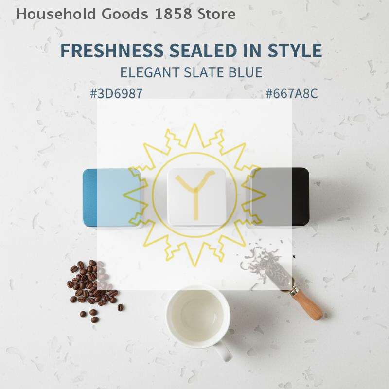 Coffee Tea Leaf And Bean - 커피콩, 차잎, 설탕 보관용 빈 틴캔