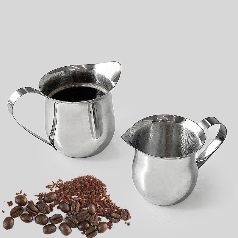 Barista Milk Jug - 2/3/5/7온스 커피 우유 거품기 컵 스틸
