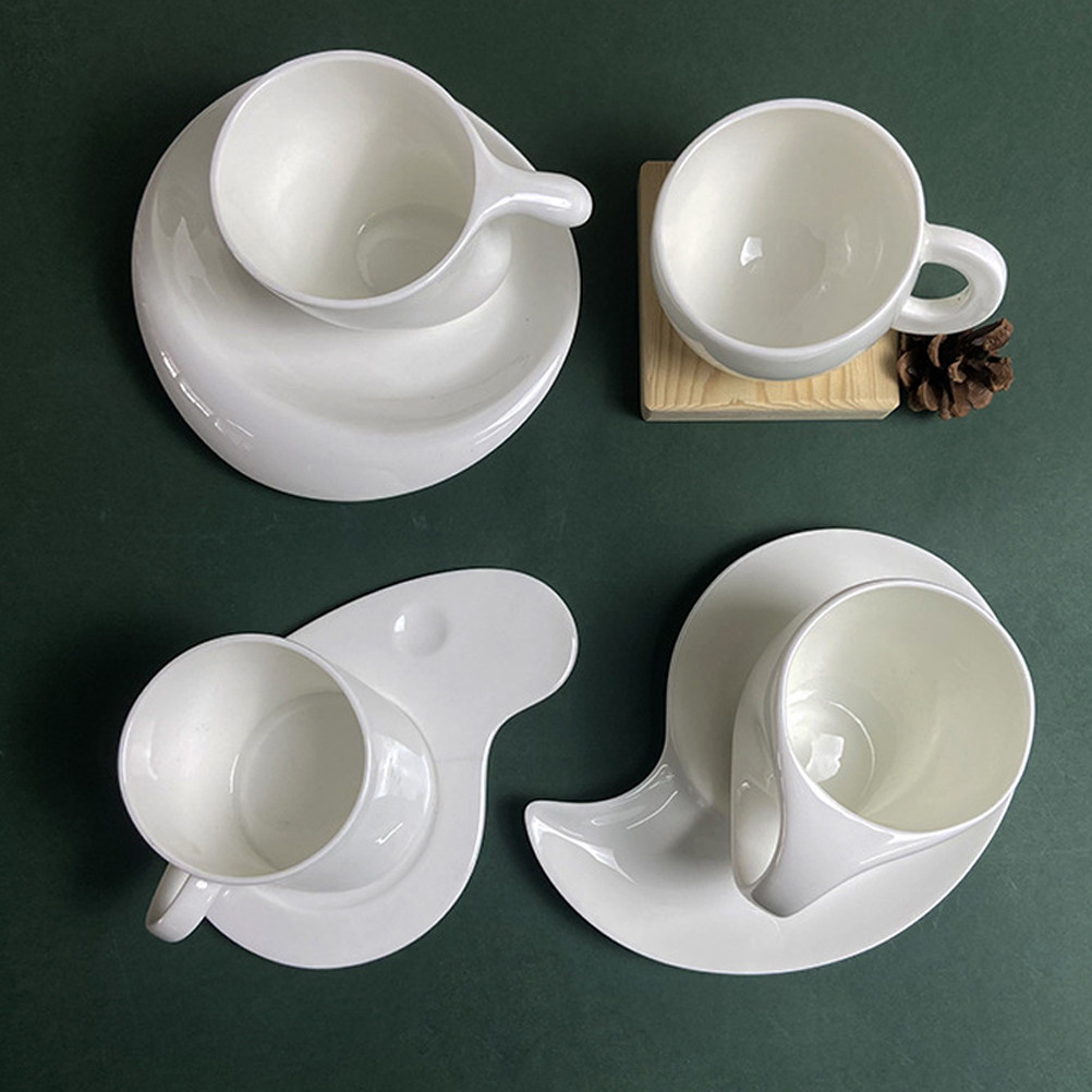 Coffee Tea Gift - 1세트 세라믹 커피잔 받침 세트, 우아한