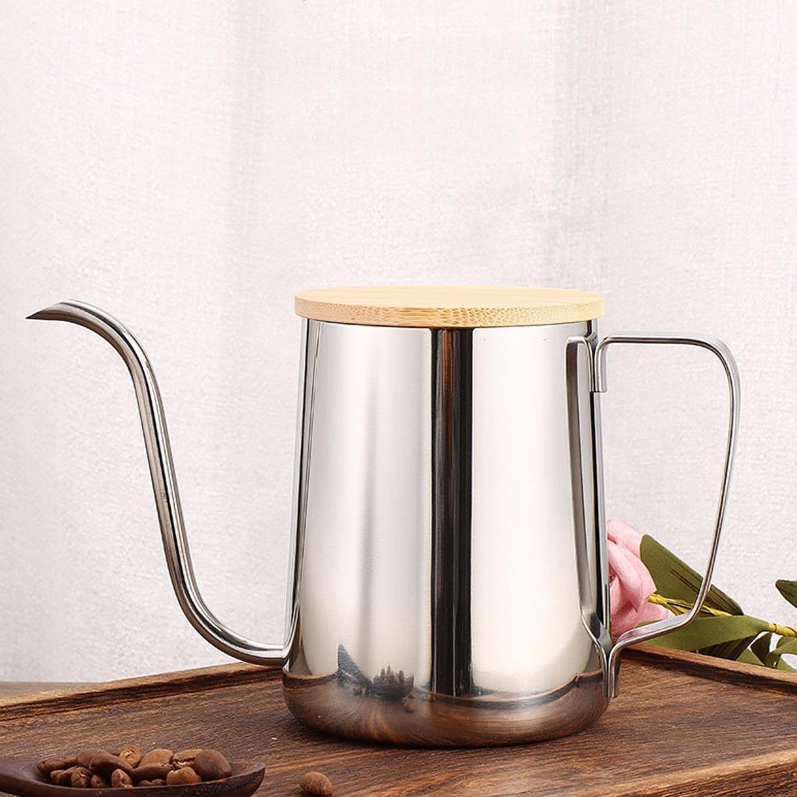 Coffee Tea Gift - 주전자 캠핑 커피 포트 600ml 긴