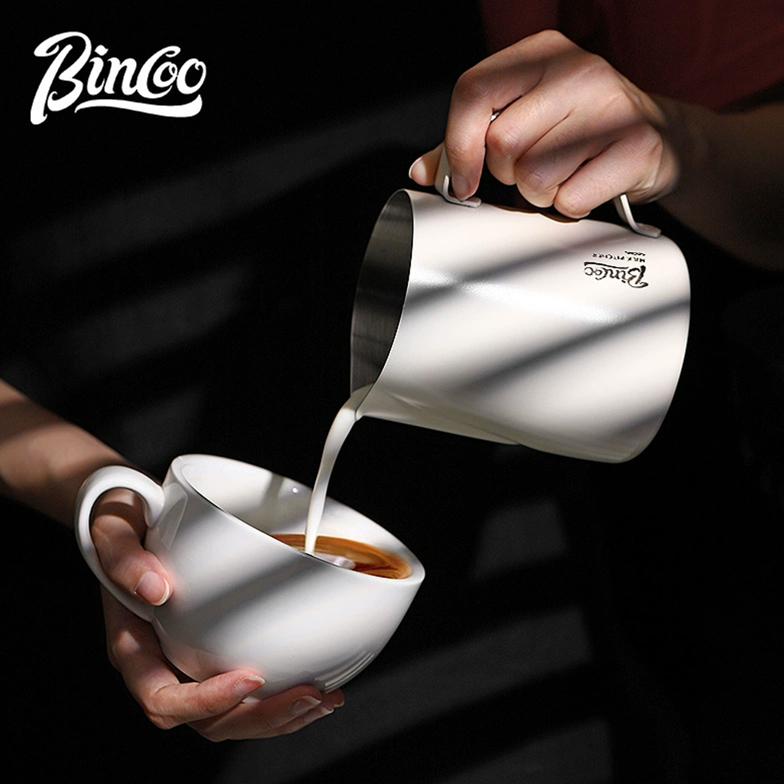 Barista Milk Jug - BINCOO 350/600ML 커피 우유 거품 피처