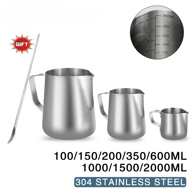 전문 스테인레스 스틸 우유 Frothing 투수 350 - Barista Milk Jug 리뷰 및 가격