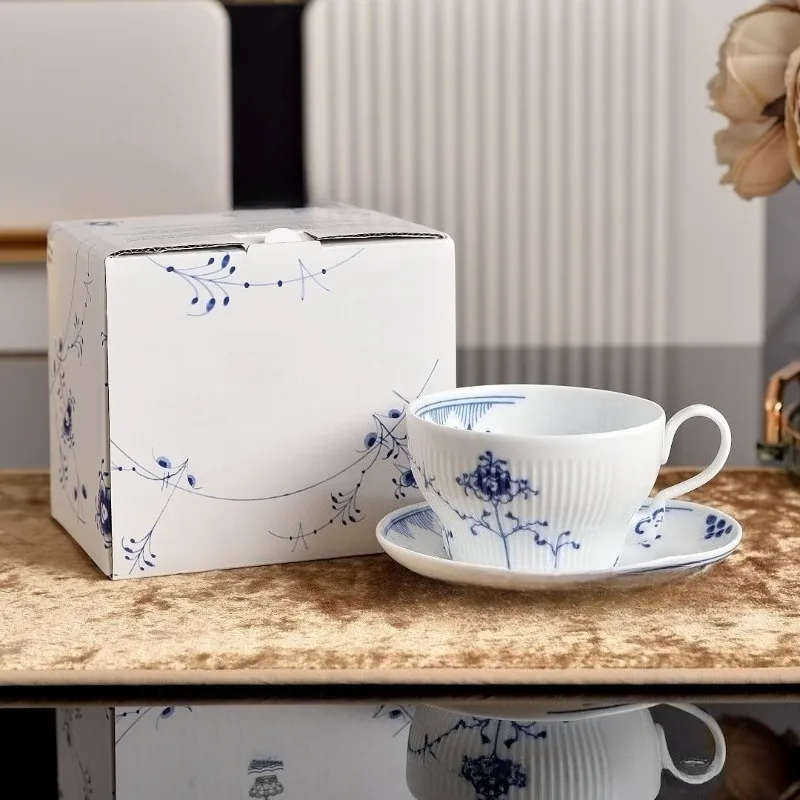 북유럽 로얄 팜 플로럴 디자인 커피 머그 티컵 받침 세 - Coffee Tea Gift 리뷰 및 가격