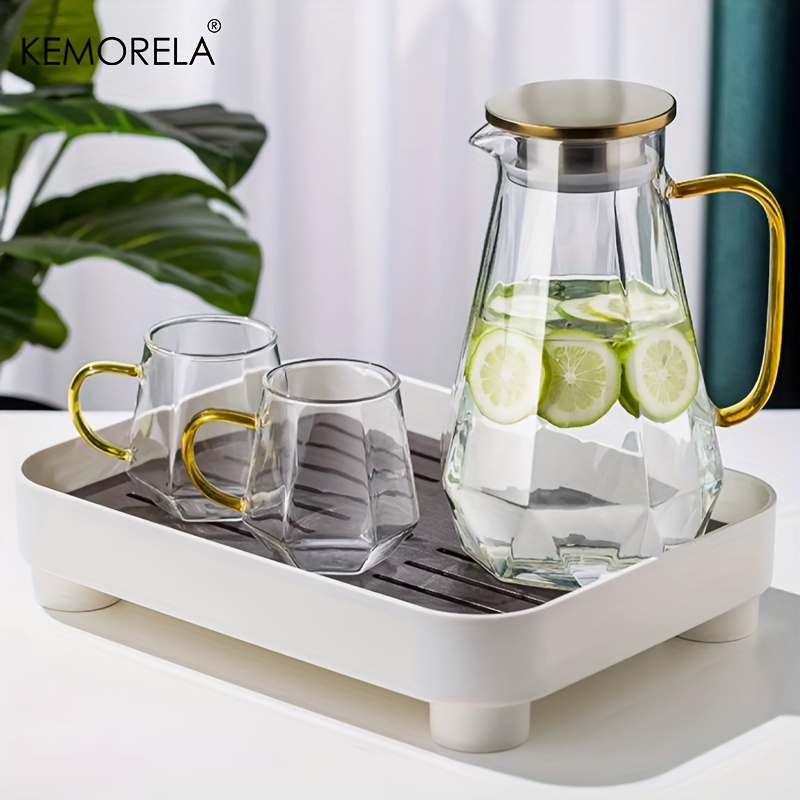1PCS 다이아몬드 질감 유리 주전자 세트 뜨거운 냉수 - Coffee Tea Water Heater 리뷰 및 가격