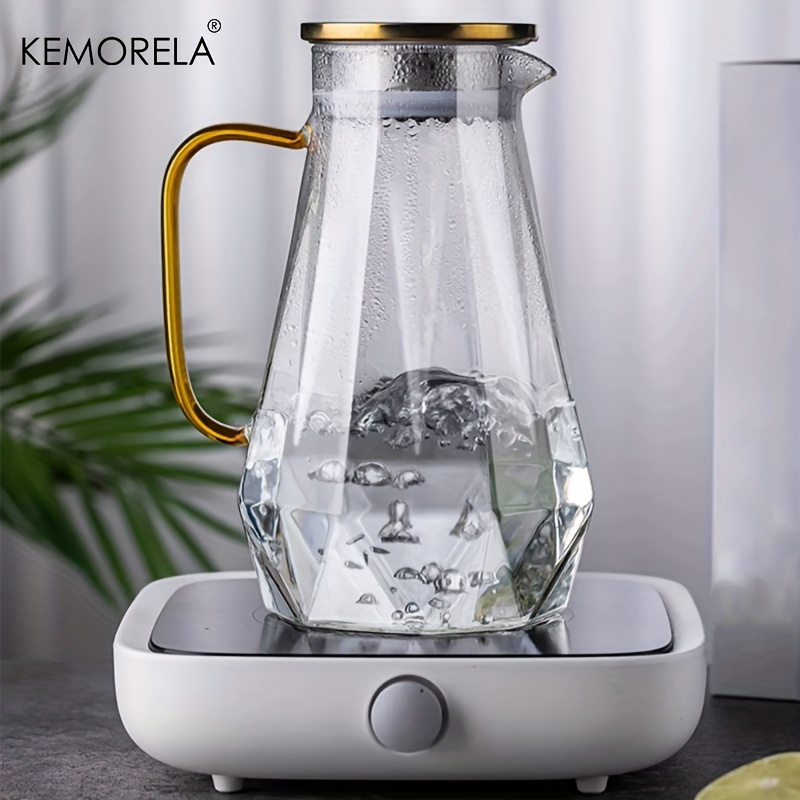 1PCS 다이아몬드 질감 유리 주전자 세트 뜨거운 냉수 - Coffee Tea Water Heater 리뷰 및 가격