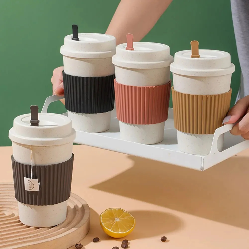 뚜껑이 달린 커피 컵 밀 빨대, 재사용 가능한 휴대용  - Coffee Tea For Me 리뷰 및 가격