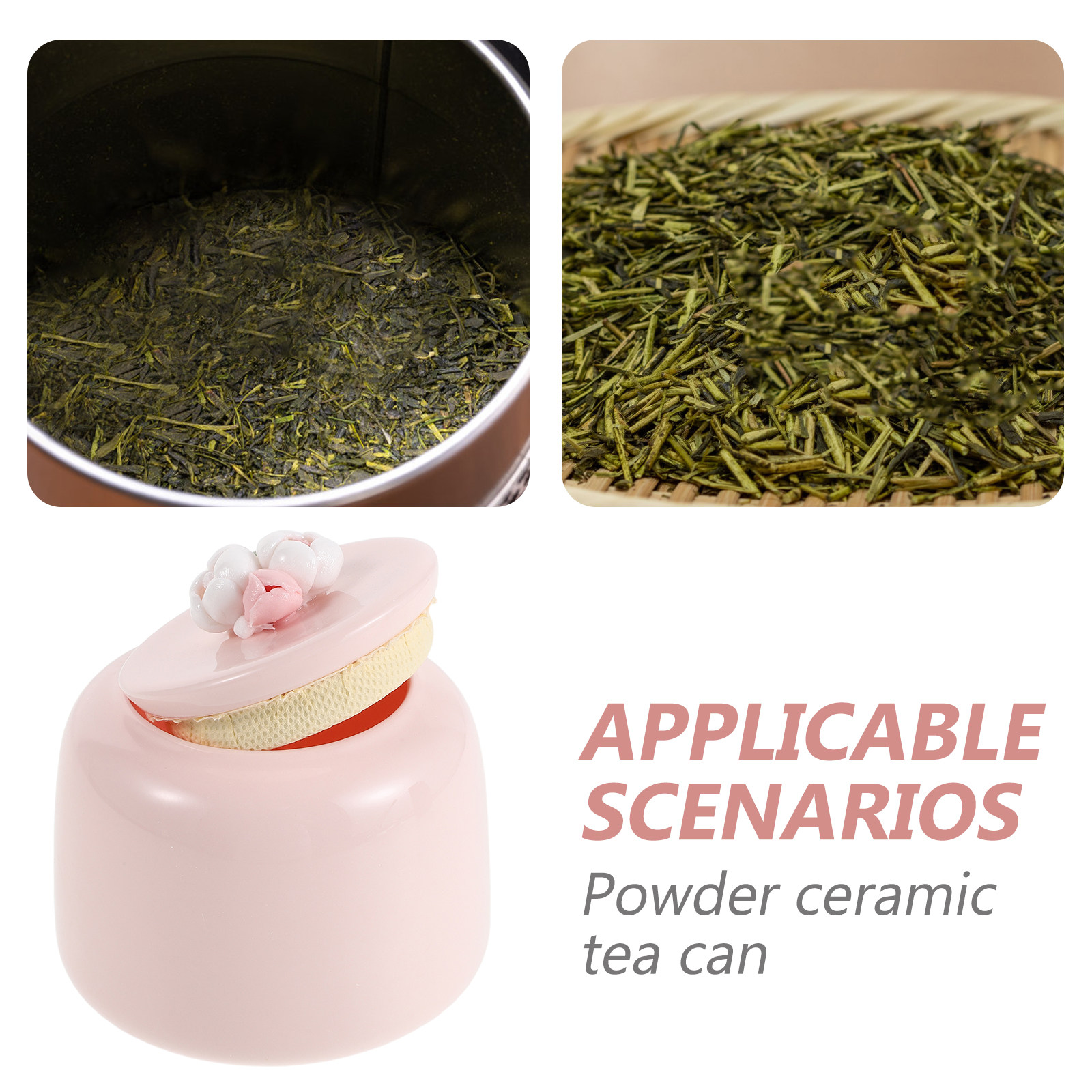 세라믹 차 보관 용기 핑크색 도자기 식품 보관 용기 밀 - Coffee Tea Leaf And Bean 리뷰 및 가격