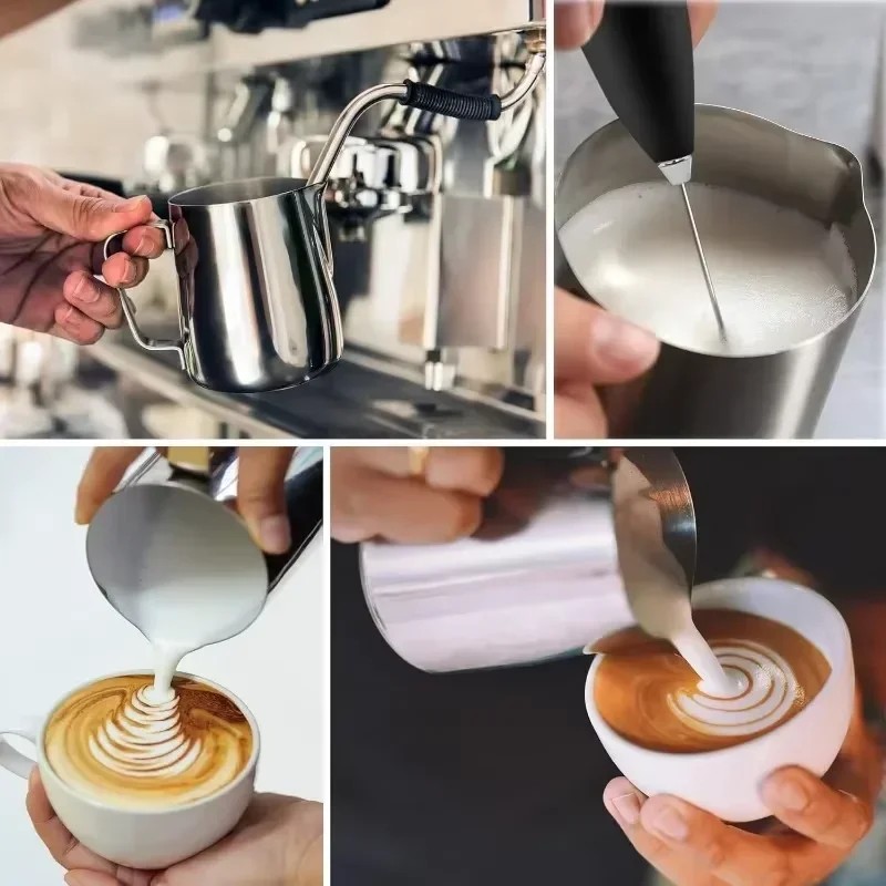 스테인리스 스틸 커피 우유 거품기, 계량 눈금이 있는  - Barista Milk Jug 리뷰 및 가격
