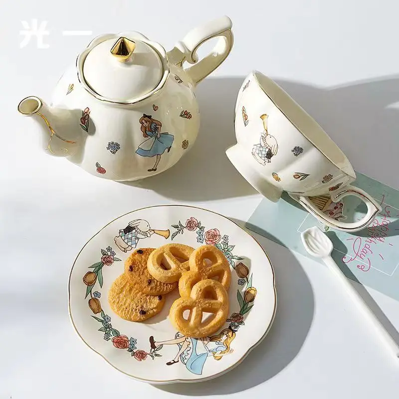 앨리스 세라믹 티&커피 세트 (토끼 디자인) 고급 생일 - Coffee Tea Gift 리뷰 및 가격