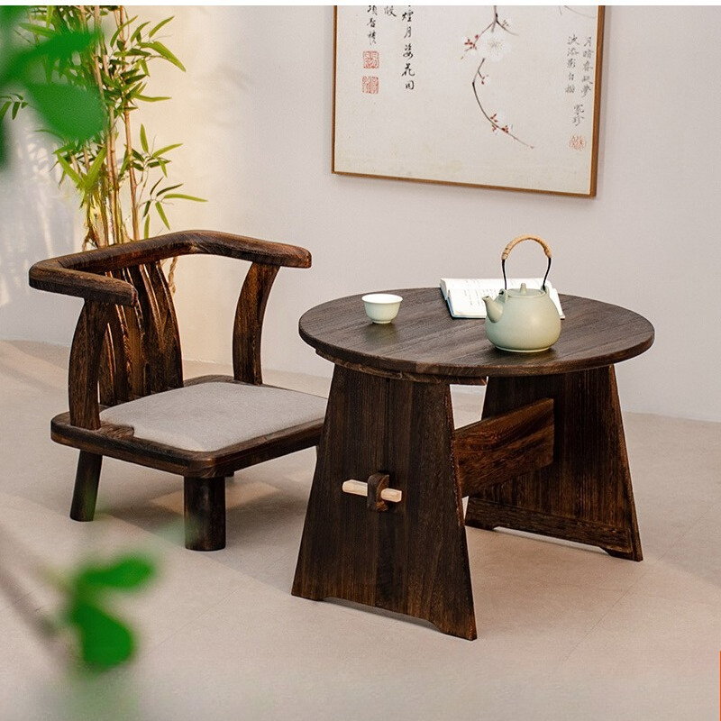 단단한 나무 라운드 커피 테이블 분리형 티 테이블 일본 - Coffee Tea Room 리뷰 및 가격