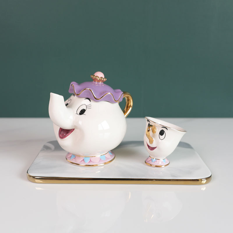 재고 있음 귀여운 만화 미녀와 야수 커피 포트 머그컵  - Coffee Tea For Me 리뷰 및 가격