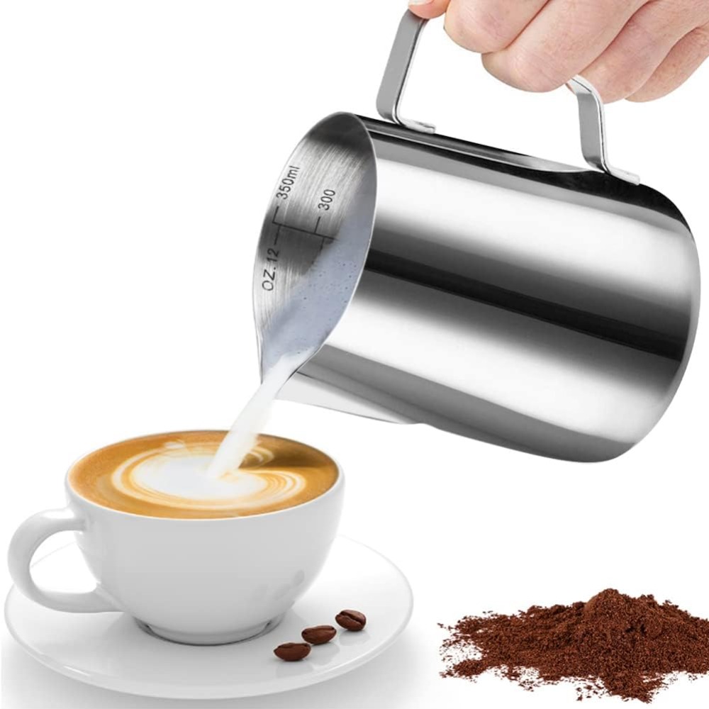 스테인리스 스틸 우유 거품기 12온스(350ml) 카푸 - Barista Milk Jug 리뷰 및 가격