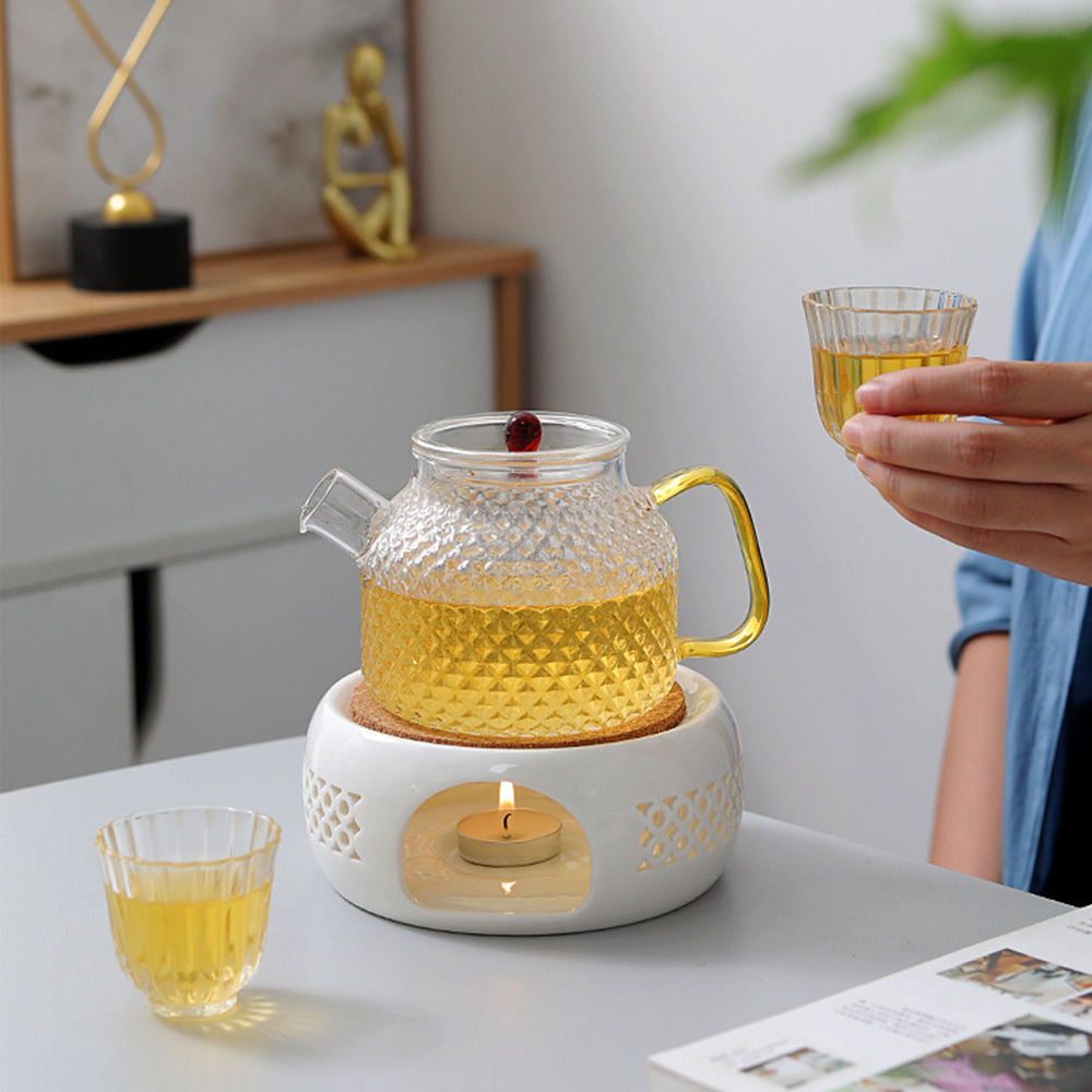 코르크 쿠션 캔들베이스가 있는 세라믹 티포트 히터 주방 - Coffee Tea Water Heater 리뷰 및 가격