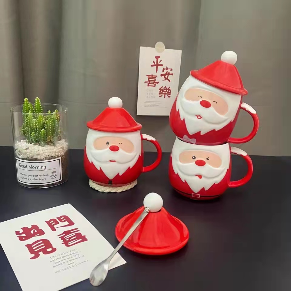창의적인 귀여운 만화 크리스마스 세라믹 머그잔, 산타  - Coffee Tea Gift 리뷰 및 가격