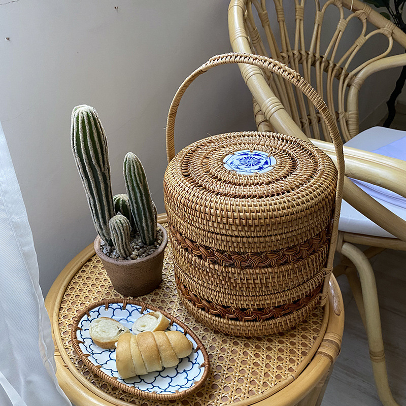 베트남산 라탄 이중층 음식 보관함 데스크탑 커피 테이블 - Coffee Tea Vietnam 리뷰 및 가격