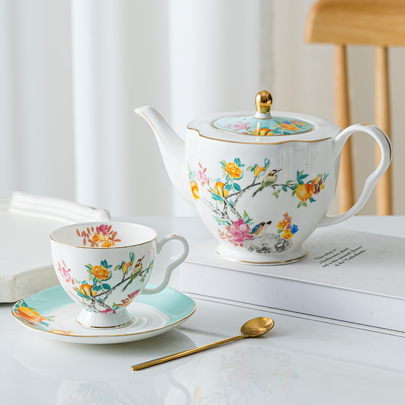 고급 본차이나 티포트 500ML 핑크 카멜리아 커피포트 - Coffee Tea Jug 리뷰 및 가격