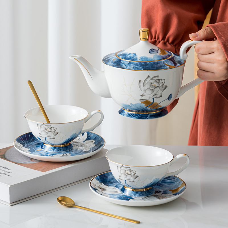 고급 본차이나 티포트 500ML 핑크 카멜리아 커피포트 - Coffee Tea Jug 리뷰 및 가격