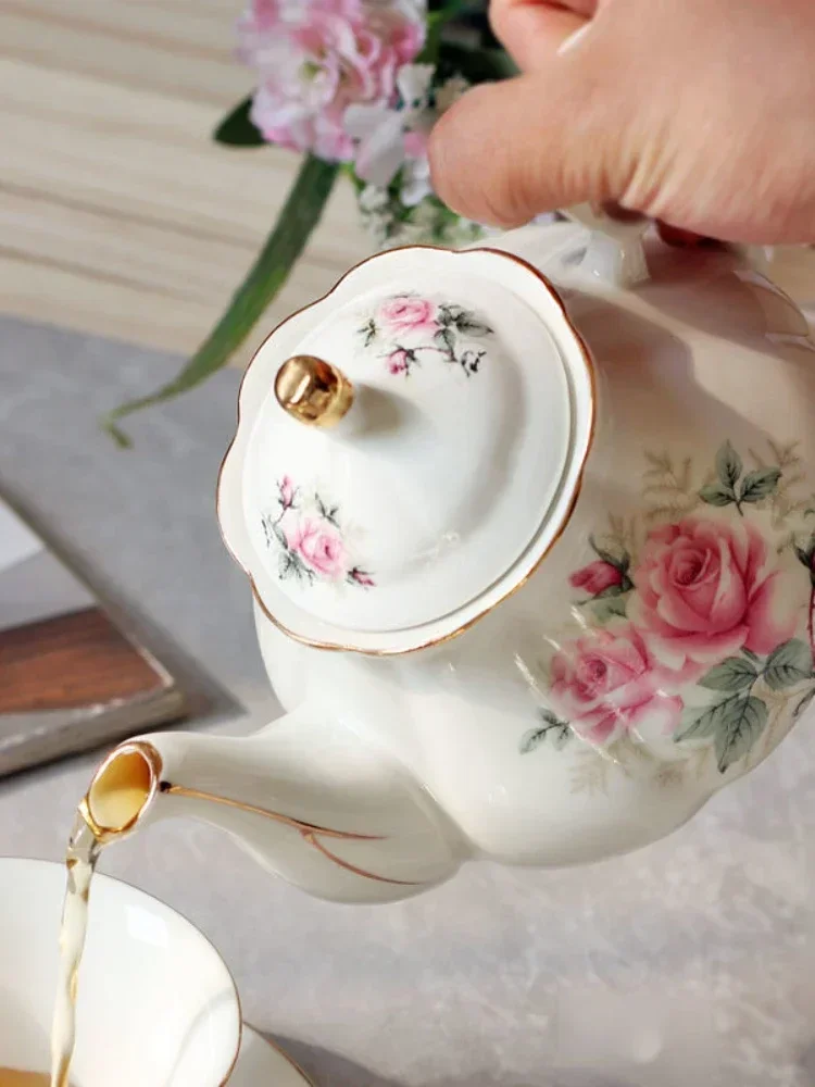 노블 본 차이나 500ML 티포트 핑크 카멜리아 포트  - Coffee Tea Jug 리뷰 및 가격