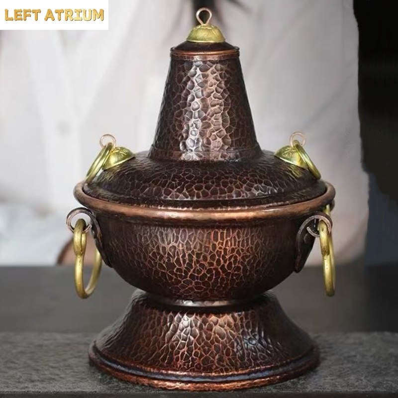 다기능 순수 구리 핫팟 수공예 꽃병 잎사귀 커피콩 용기 - Coffee Tea Leaf And Bean 리뷰 및 가격
