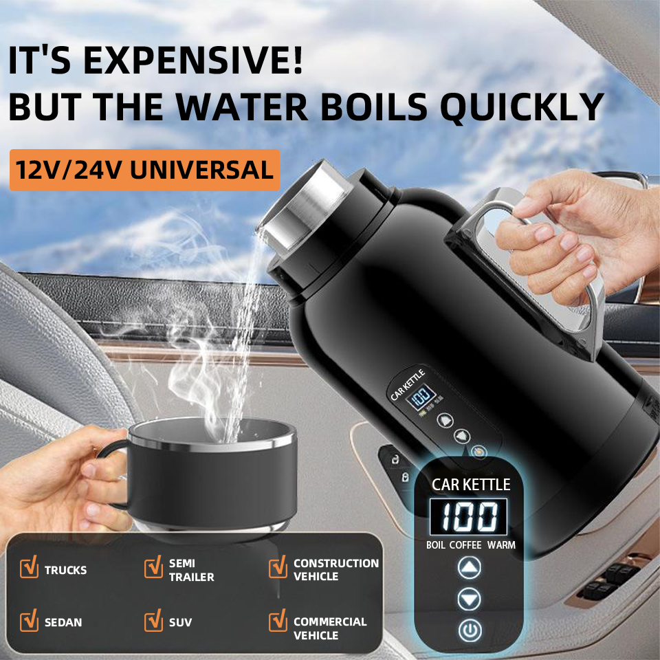 12V 24V 자동차 전기 주전자 휴대용 여행 머그컵  - Coffee Tea Water Heater 리뷰 및 가격