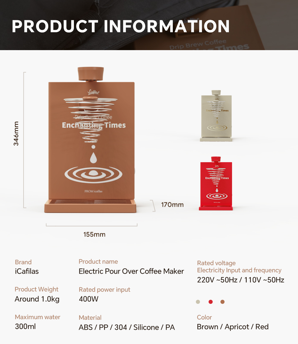 ICafilas 휴대용 접이식 전기 푸어 오버 커피 메 - Coffee Tea Machine For Home 리뷰 및 가격