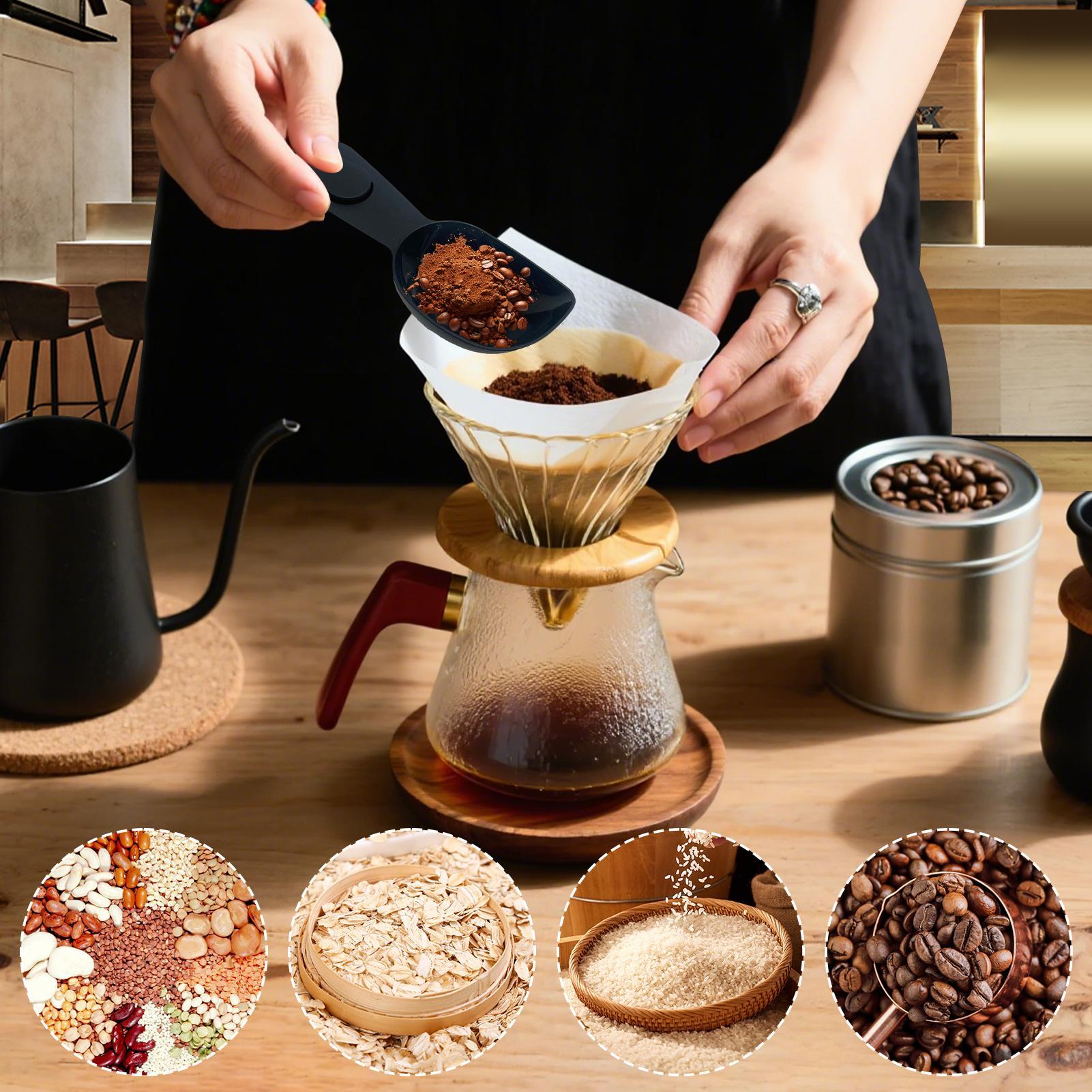커피 스쿱 클립 포함 다용도 시리얼 스푼 스푼 백 클립 - Coffee Tea Leaf And Bean 리뷰 및 가격