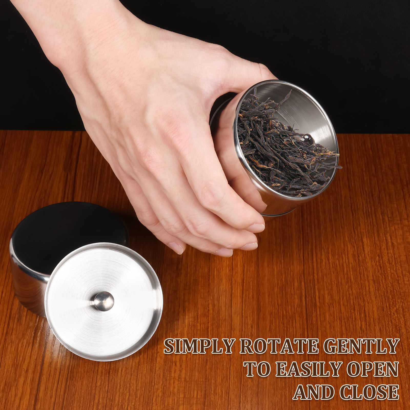 스테인리스 스틸 차잎 틴 캐니스터 두꺼운 이중 밀봉 커 - Coffee Tea Leaf And Bean 리뷰 및 가격